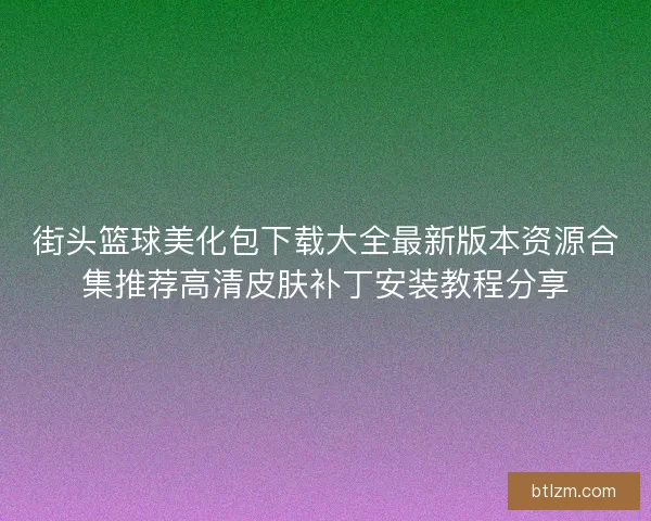 街头篮球美化包下载大全最新版本资源合集推荐高清皮肤补丁安装教程分享